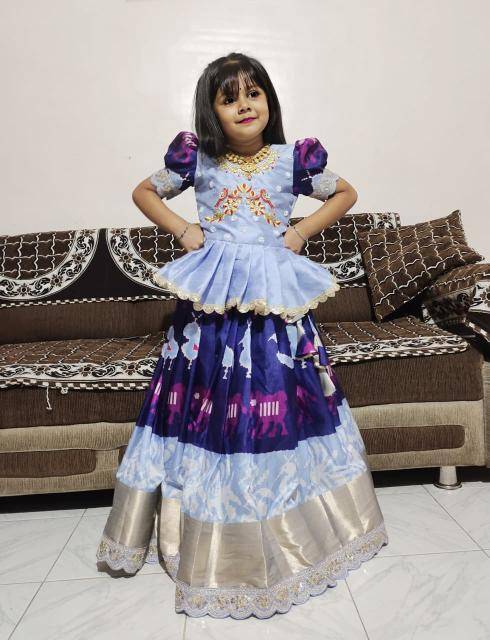 KIDS LEHENGA CHOLI silk Mumbai wholesale kids apparel